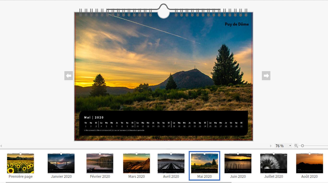 Calendrier 2020 sur l'Auvergne - Alexandre Bauer Photography